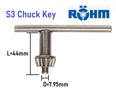 S3 Drill Chuck Key Rohm 25835