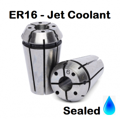 10.0mm - 9.0mm ER16 Jet Coolant Sealed Collets (10 micron)
