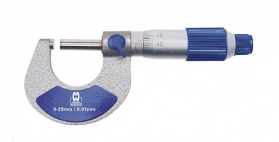 0.0mm - 25.0mm (0.01mm Resolution), Metric External Micrometer, VALUE LINE  MW200-01 Moore & Wright