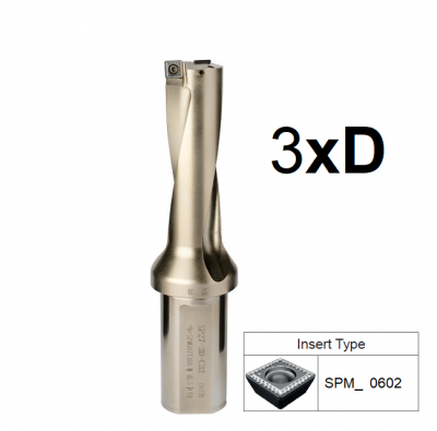 16mm 3xD (25mm Shank) Indexable U Drill SPM_0602
