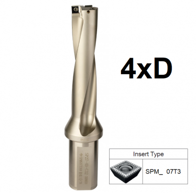 22mm 4xD (25mm Shank) Indexable U Drill SPM_07T3