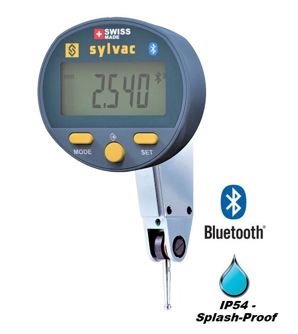 0 - 2.0mm Range (0.001mm / 0.00005'' Resolution), Digital, Dial Test Indicator (Lever) with 2 Styluses,  30-805-4323 Sylvac