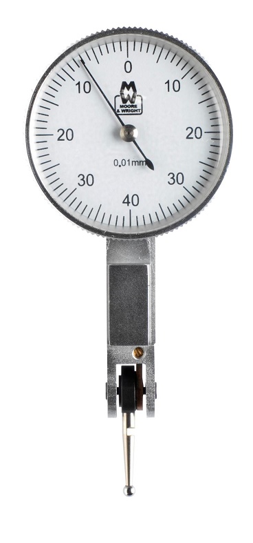 0'' - 0.030'' Range (0.0005mm Resolution), Imperial, Dial Test Indicator (Lever), 37mm Dia. Face  MW420-04I Moore & Wright