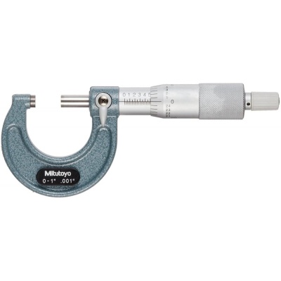 0 - 1'' (0.001'' Resolution), Imperial Analogue External Micrometer with Standard Ratchet  103-177 Mitutoyo