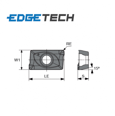 ADKT 150508PDTR ET602 Carbide 90 Shoulder Milling Inserts Edgetech