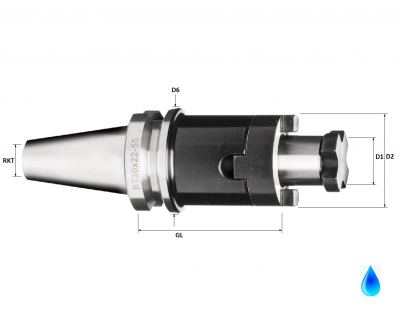 BT30 16mm Spigot Combi Shell Mill Holder, 55mm GL, Form AD (Standard Accuracy)