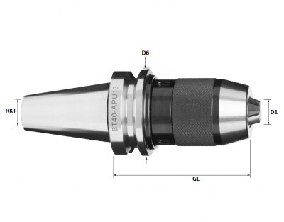 BT40 1-13mm Keyless Drill Chuck (Standard Accuracy)