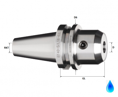 BT40 10.0mm End Mill/Weldon Holder, 160mm GL, Form AD/B (High Accuracy)