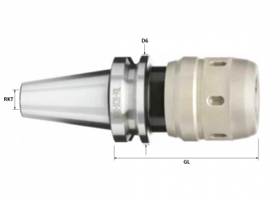 BT40 25mm Collet Power Milling Chuck Holder Standard Accuracy