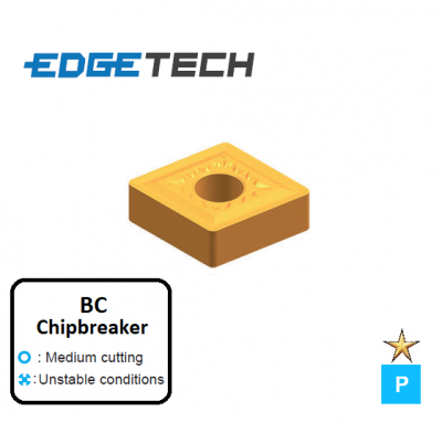 CNMG 120408-BC ET32C Carbide Medium Roughing Inserts Edgetech