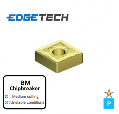 CNMG 120408-BM ET32C Carbide Medium Cutting Inserts Edgetech