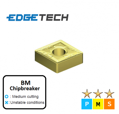 CNMG 120404-BM ET33C Carbide Medium Cutting Inserts Edgetech