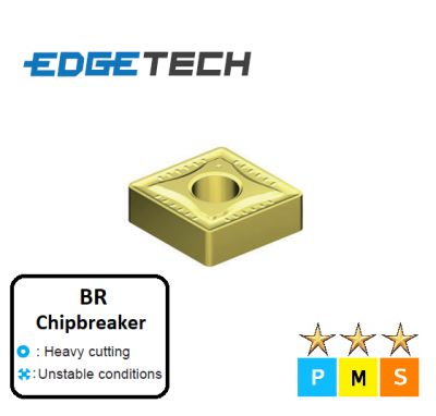 CNMG 120408-BR ET33C Carbide Roughing Inserts Edgetech