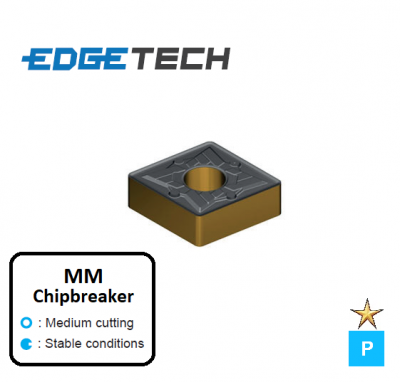 CNMG 120408-MM ET32C Carbide Medium Cutting Inserts Edgetech