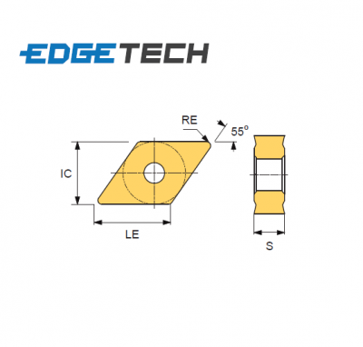 DNMG 150604-BG ET33C Carbide Medium Cutting Inserts Edgetech