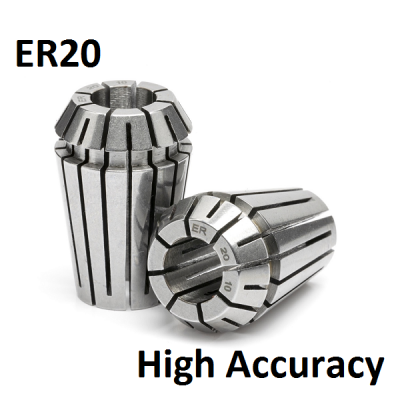 10.0mm - 9.0mm ER20 High Accuracy Collets (5 micron)