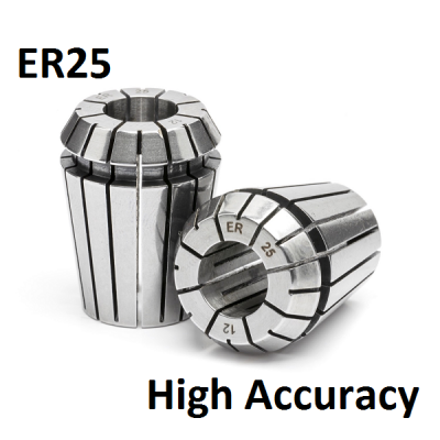 14.0mm - 13.0mm ER25 High Accuracy Collets (5 micron)