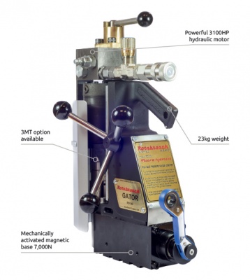 Gator Hydraulic Powered Rotabroach Magnetic Drill