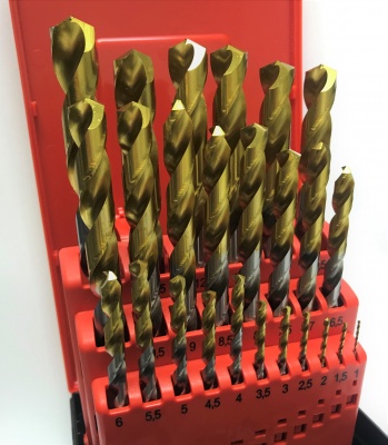 1.0mm - 13.0mm (0.5mm Increments) HSS-E Cobalt Goldex Jobber Drill Set 25Pc