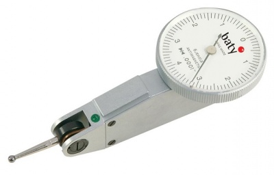 0'' - 0.03'' Range (0.0005'' Resolution), Imperial, Dial Test Indicator (Lever), 25mm Dia. Face  HL-5 Baty