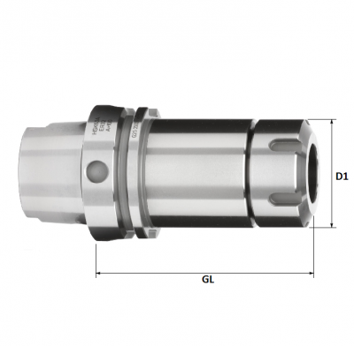 HSK63A ER32 Collet Holder, 200mm GL, (High Accuracy)