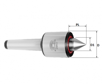 2 MTS Light/Medium Duty, Standard Point Live Centre Standard Casing