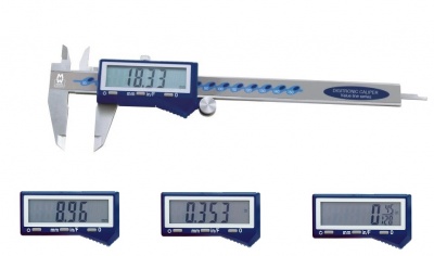 0.0mm - 300.0mm (0.01mm Resolution) 3 Reading Digital Caliper  MW110-30DFC Moore & Wright