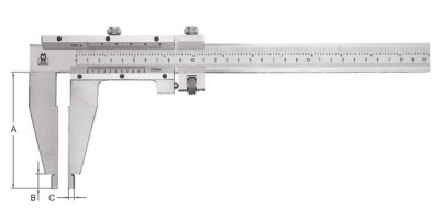 0.0mm - 500.0mm (0.05mm Resolution) Large Analogue Workshop Vernier Caliper  MW150-55 Moore & Wright