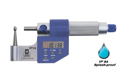 0.0mm - 25.0mm (0.01mm Resolution), IP54 Digital Tube Micrometer  MW255-01DDL Moore & Wright