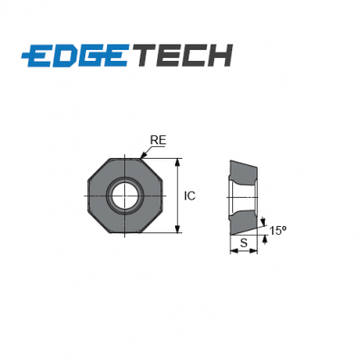 ODMT 060508 ET602 Carbide Face Milling Inserts Edgetech