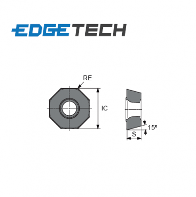 ODMW 060508 ET602 Carbide Face Milling Inserts Edgetech