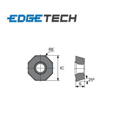 OFMT 05T308 ET602 Carbide Face Milling Inserts Edgetech