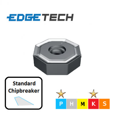 ONMU 080608 ET602 Carbide 45 Face Milling Inserts Edgetech