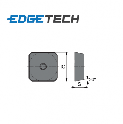 SEKN 1203AFTN ET602 Carbide Milling Inserts Edgetech