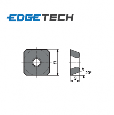 SEMT 1204AFTN ET602 Carbide Milling Inserts Edgetech