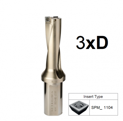 34mm 3xD (32mm Shank) Indexable U Drill SPM_1104
