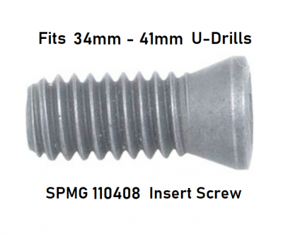 M4 x 10.0 Spare Insert Screw for our 34mm - 41mm Indexable U Drills (SPM_110408 Insert)
