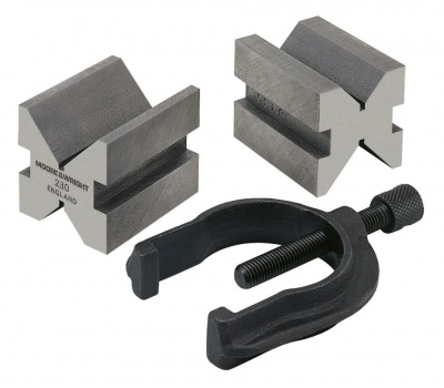 40mm Capacity, 50mm(L) x 40mm(W) x 40mm(H), Moore & Wright Vee Block Pair (with Clamp 1pc)