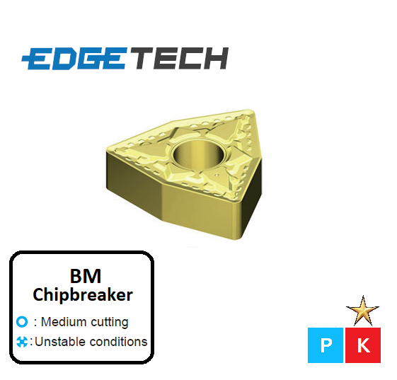 WNMG 080408-BM ET1001 Carbide Medium Cutting Inserts Edgetech