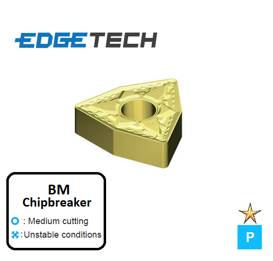 WNMG 080408-BM ET32C Carbide Medium Cutting Inserts Edgetech