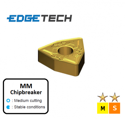 WNMG 080404-MM ET21P Carbide Medium Cutting Inserts Edgetech