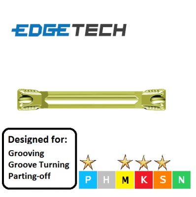 TDY3E-0.4 ET602 Carbide Grooving & Turning Inserts Edgetech