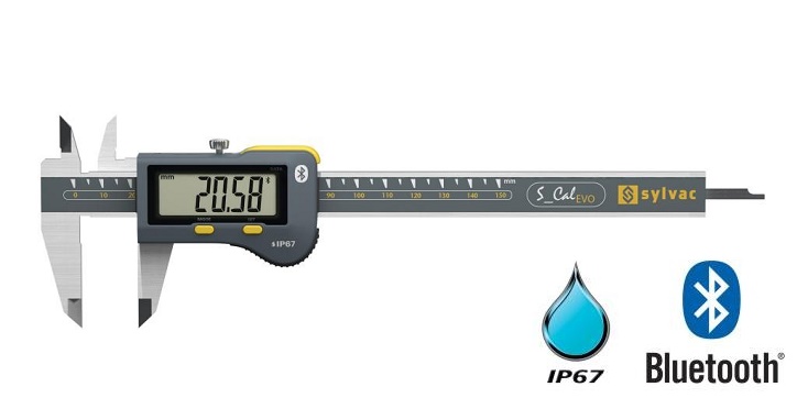 0.0mm - 200.0mm (0.01mm Resolution) IP67 Waterproof Digital Bluetooth Caliper S-CAL EVO  30-810-1526 Sylvac