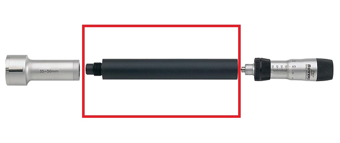 50.0mm - 300.0mm Dia. XT Bore Gauge Extensions -Bowers