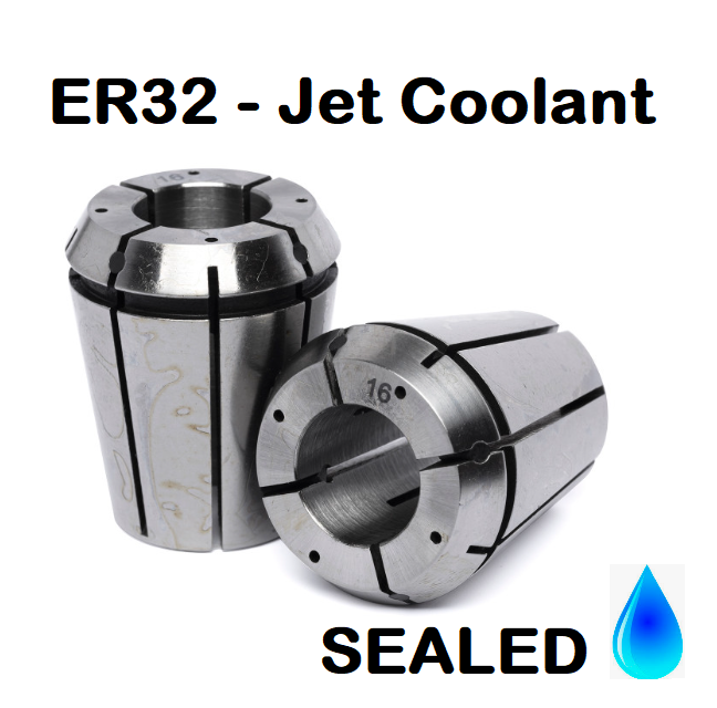 5.0mm 4.0mm ER32 Jet Coolant Sealed Collets (10 micron