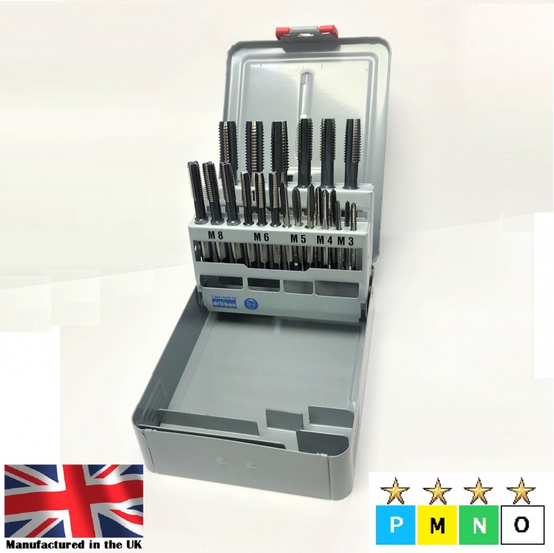 M3 M12 Metric Coarse HSS Hand Tap Box Set M3 M4 M5 M6 M8 M10 M12