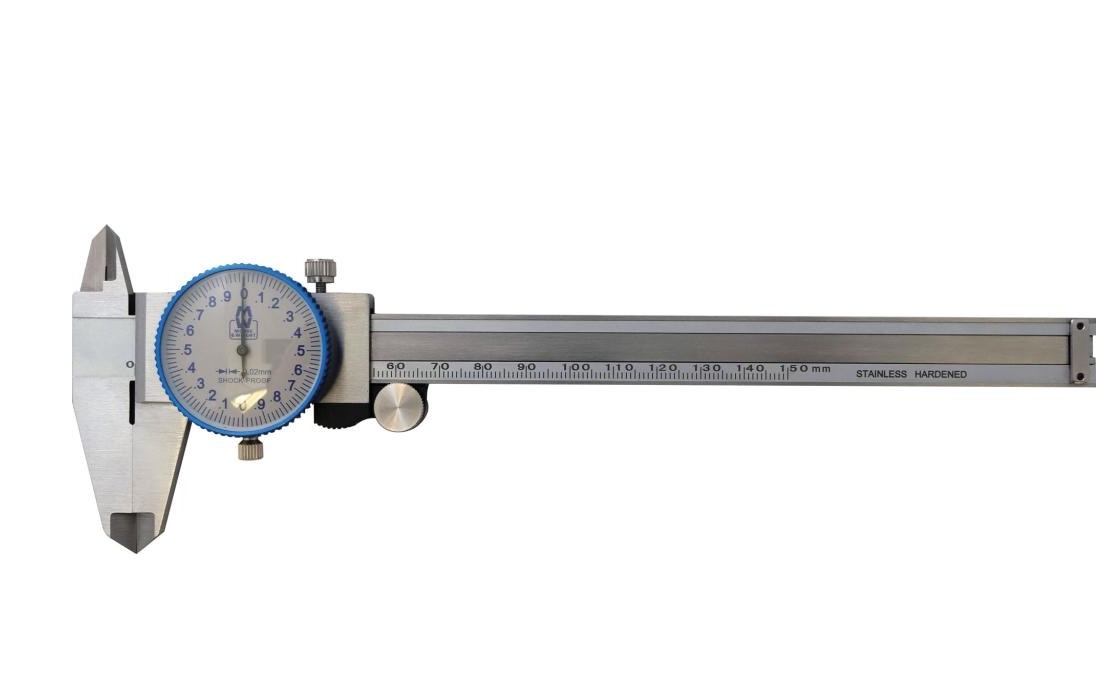 0.0mm - 150.0mm (0.02mm Resolution) Metric Analogue Stainless Dial Caliper – MW146-15 Moore & Wright