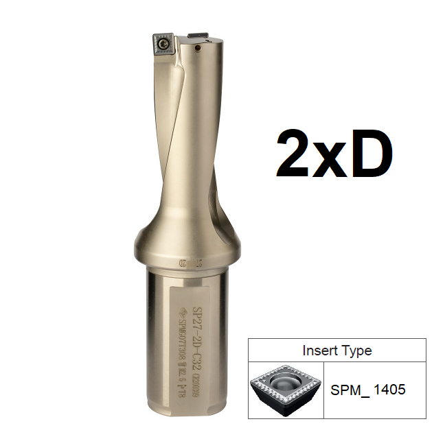 42mm 2xD (40mm Shank) Indexable U Drill SPM_1405 engineeringsupplies