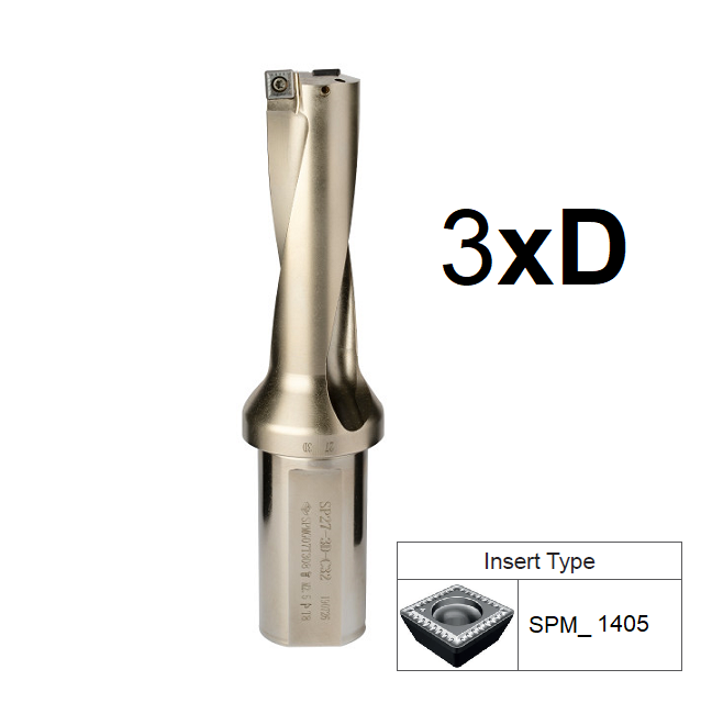 50mm 3xD (40mm Shank) Indexable U Drill SPM_1405