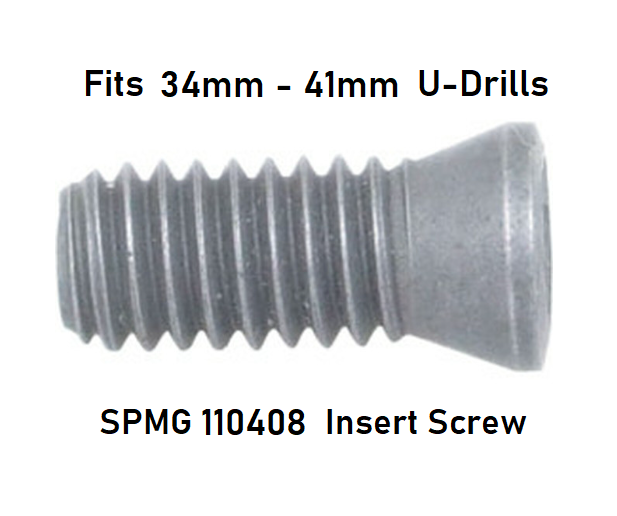 M4 x 10.0 Spare Insert Screw for our 34mm 41mm Indexable U Drills